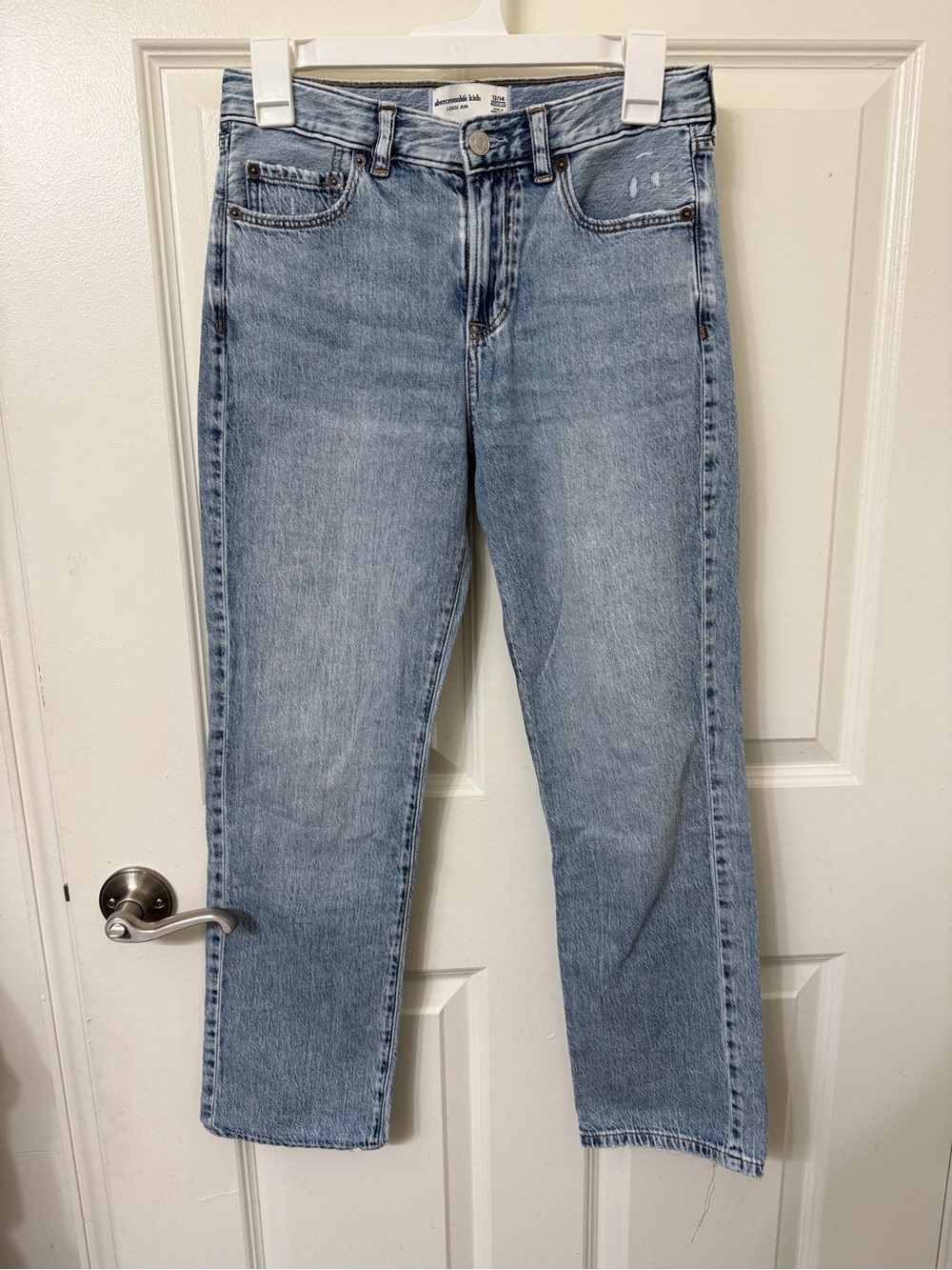 abercrombie kids light blue loose jeans